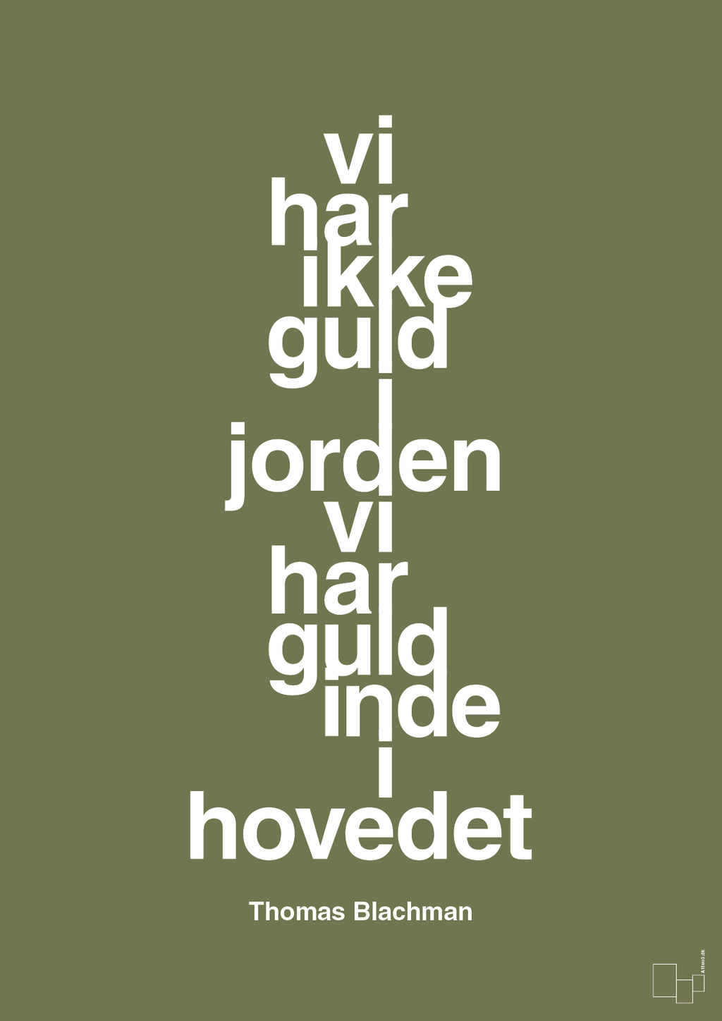 plakat: vi har ikke guld i jorden vi har guld inde i hovedet - secret meadow-Musiker-A1two3