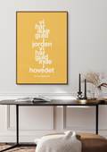 plakat: vi har ikke guld i jorden vi har guld inde i hovedet - light rose-Musiker-A1two3