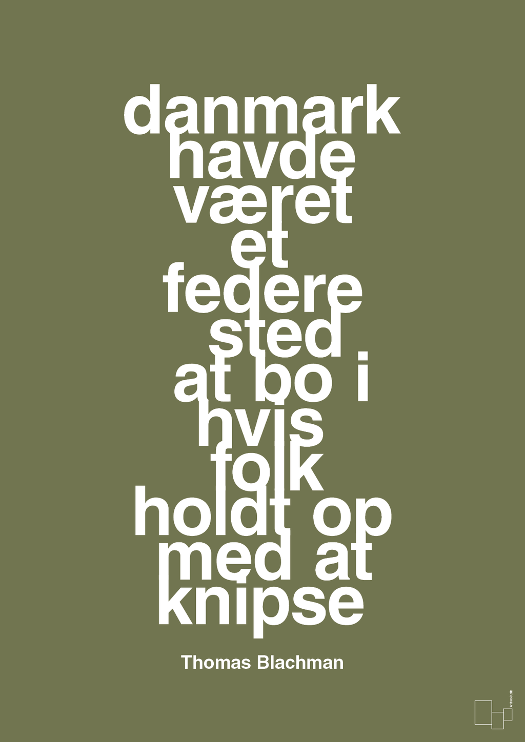 plakat: danmark havde været et federe sted at bo i hvis folk holdt op med at knipse - secret meadow-Musiker-A1two3