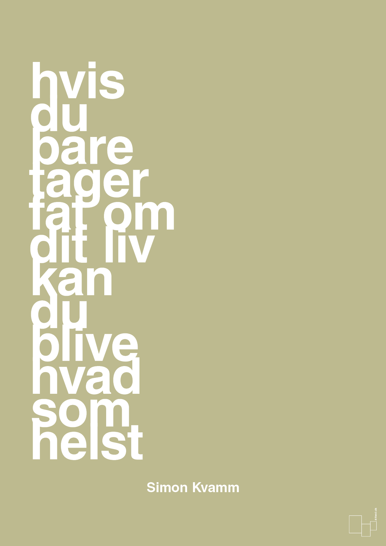 plakat: hvis du bare tager fat om dit liv kan du blive hvad som helst - back to nature-Musiker-A1two3