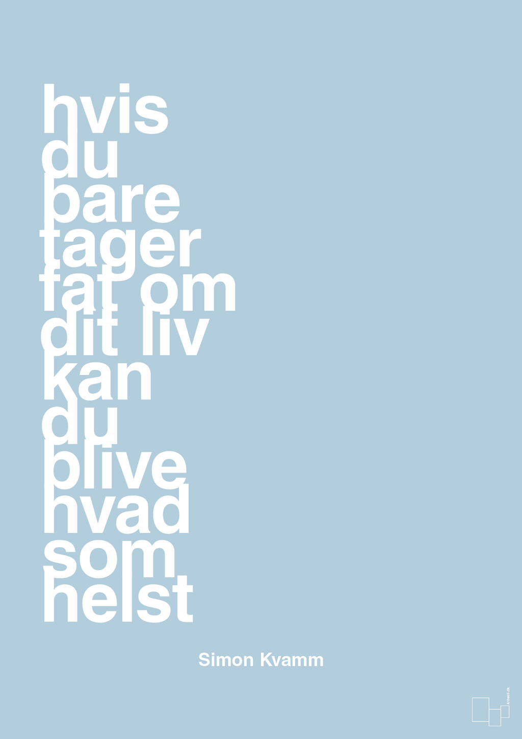 plakat: hvis du bare tager fat om dit liv kan du blive hvad som helst - heavenly blue-Musiker-A1two3