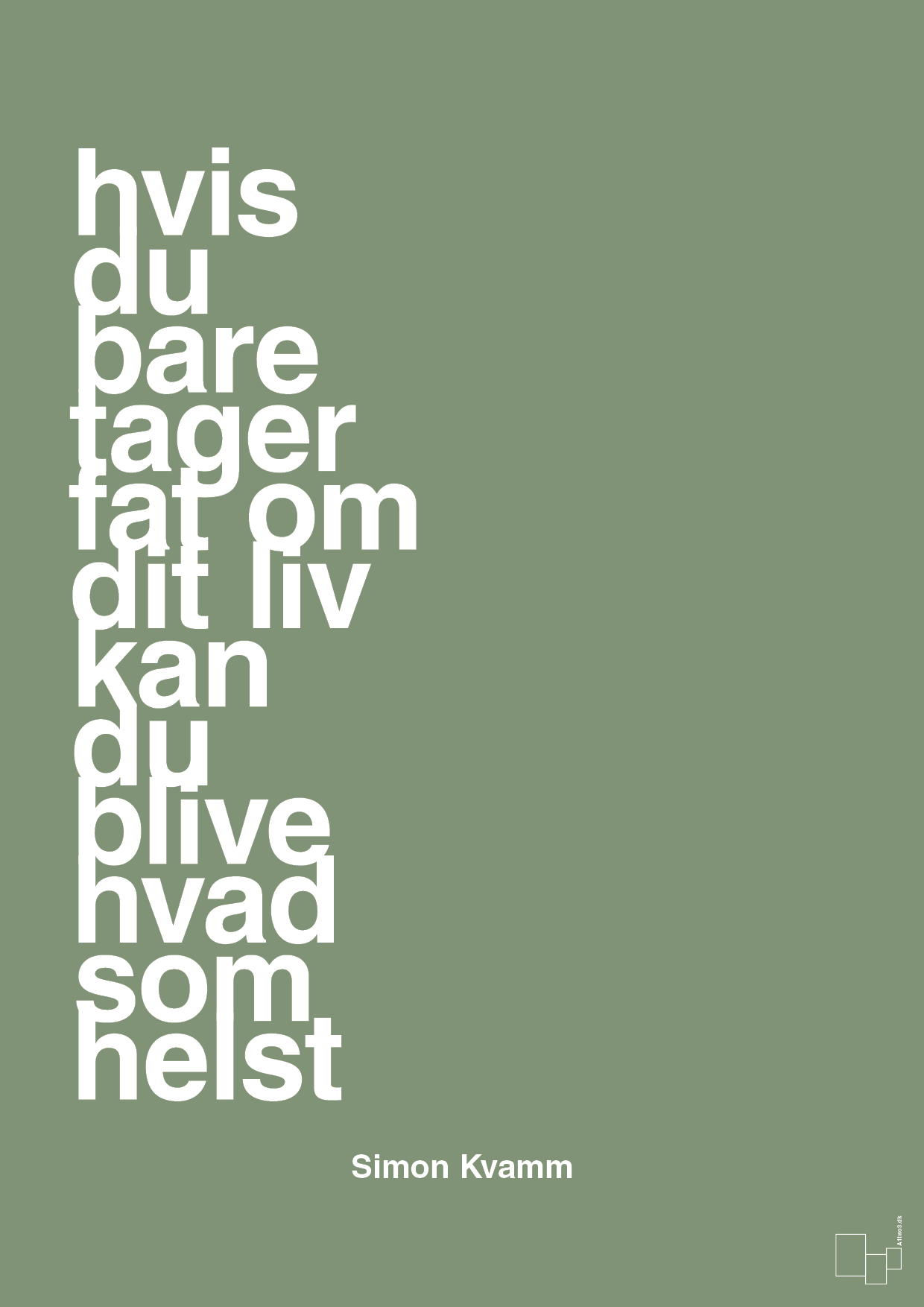 plakat: hvis du bare tager fat om dit liv kan du blive hvad som helst - jade-Musiker-A1two3