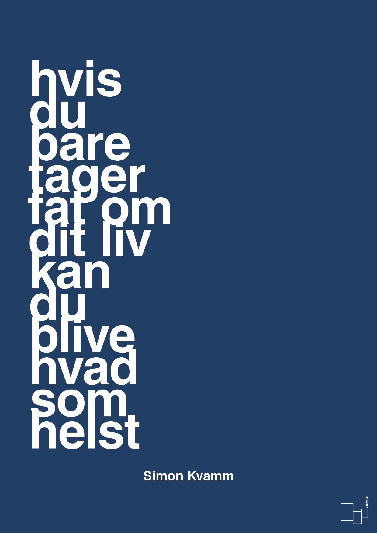 plakat: hvis du bare tager fat om dit liv kan du blive hvad som helst - lapis blue-Musiker-A1two3