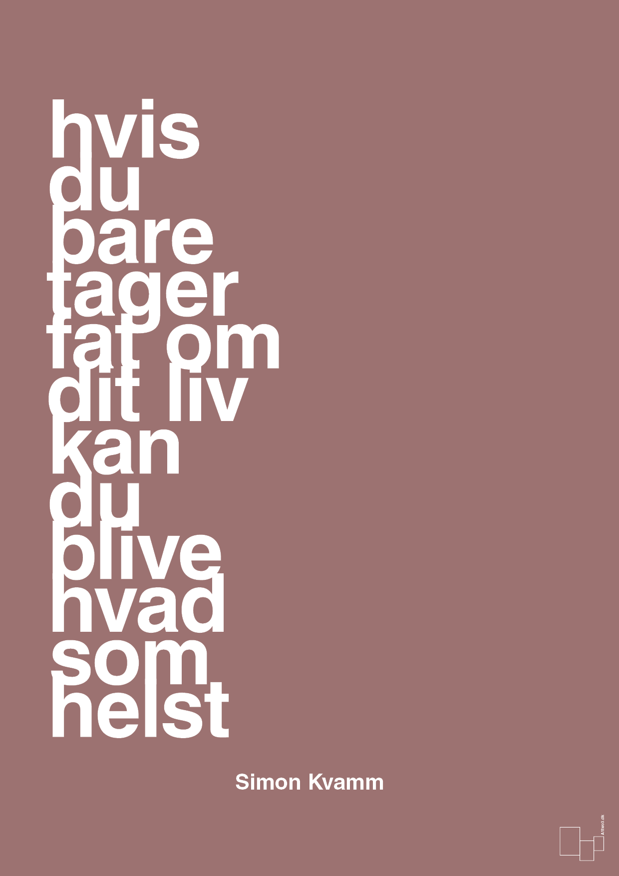 plakat: hvis du bare tager fat om dit liv kan du blive hvad som helst - plum-Musiker-A1two3