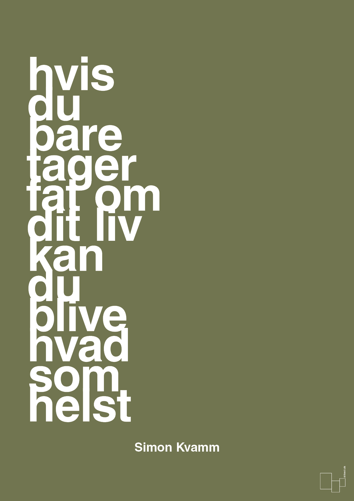 plakat: hvis du bare tager fat om dit liv kan du blive hvad som helst - secret meadow-Musiker-A1two3