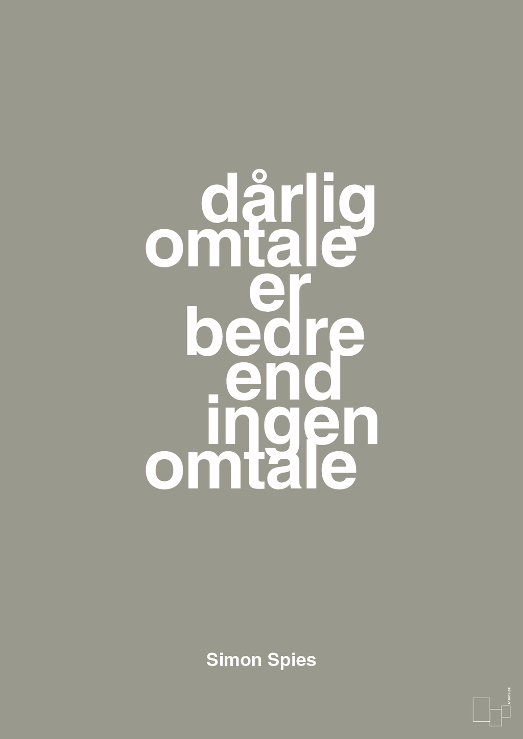 plakat: dårlig omtale er bedre end ingen omtale - battleship gray-Erhverv-A1two3