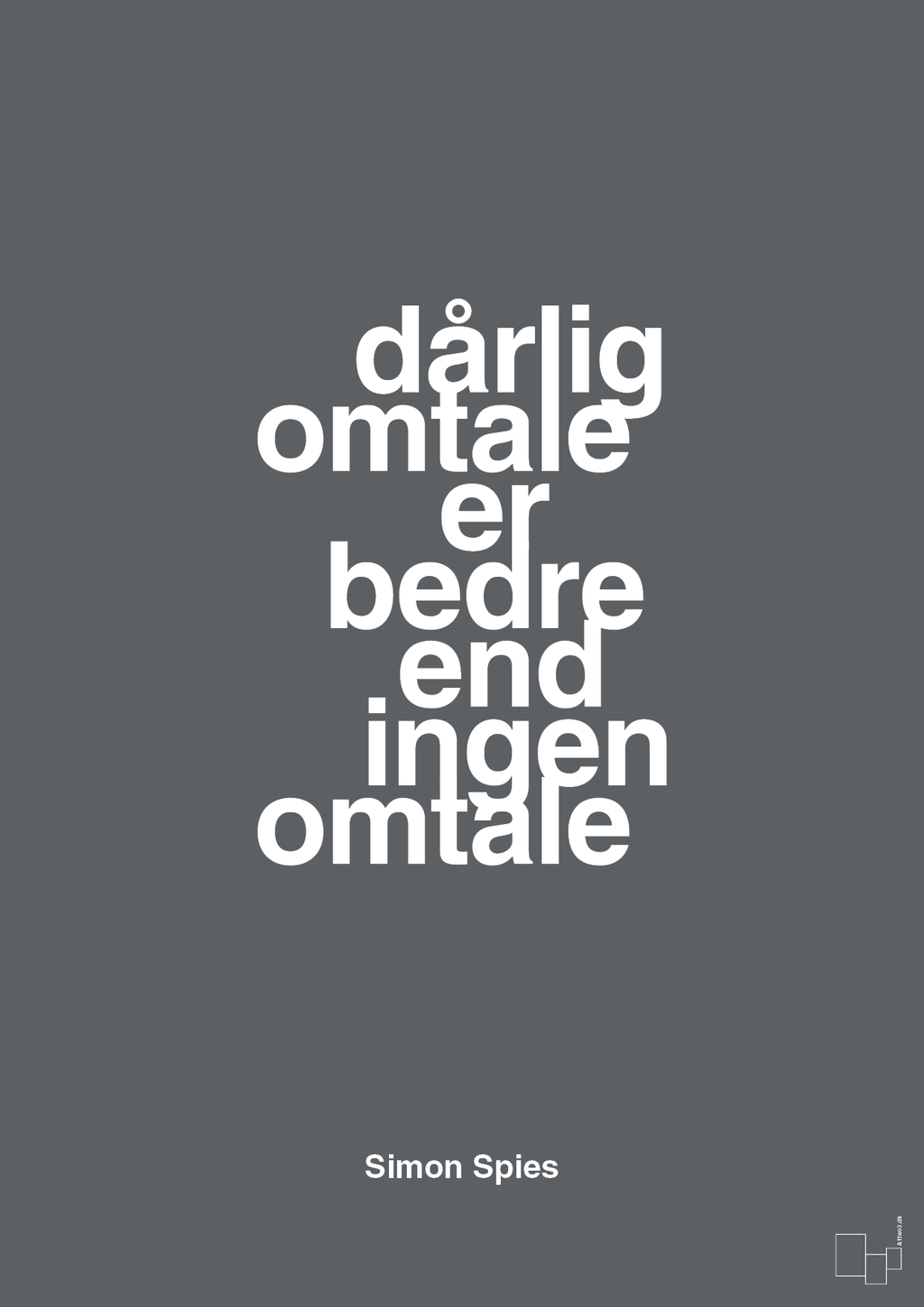 plakat: dårlig omtale er bedre end ingen omtale - graphic charcoal-Erhverv-A1two3