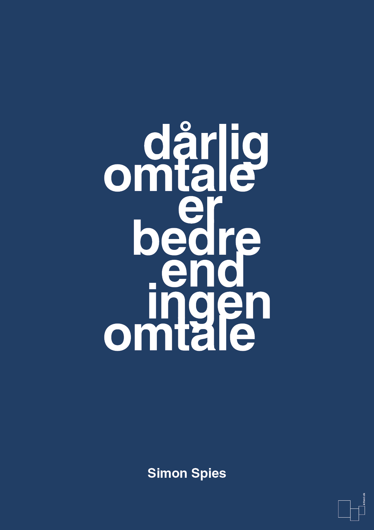 plakat: dårlig omtale er bedre end ingen omtale - lapis blue-Erhverv-A1two3