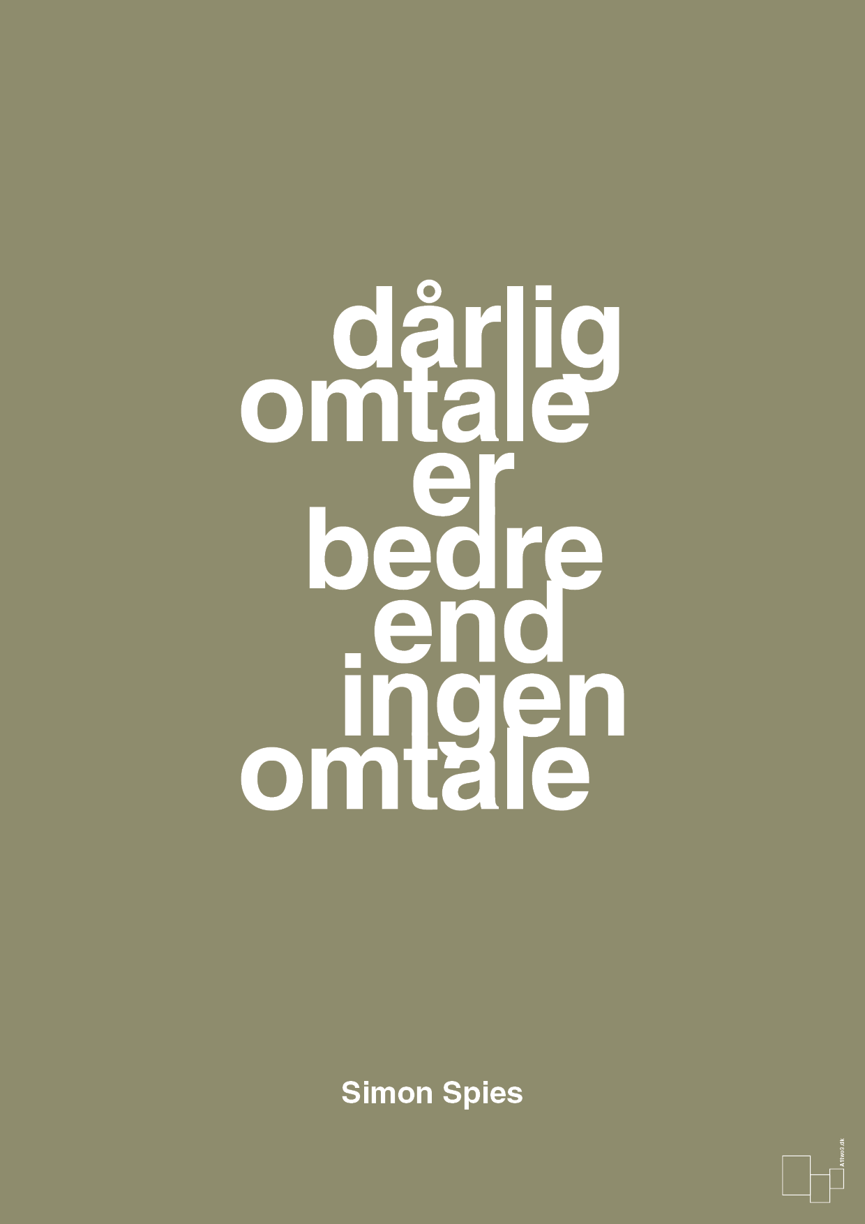 plakat: dårlig omtale er bedre end ingen omtale - misty forrest-Erhverv-A1two3