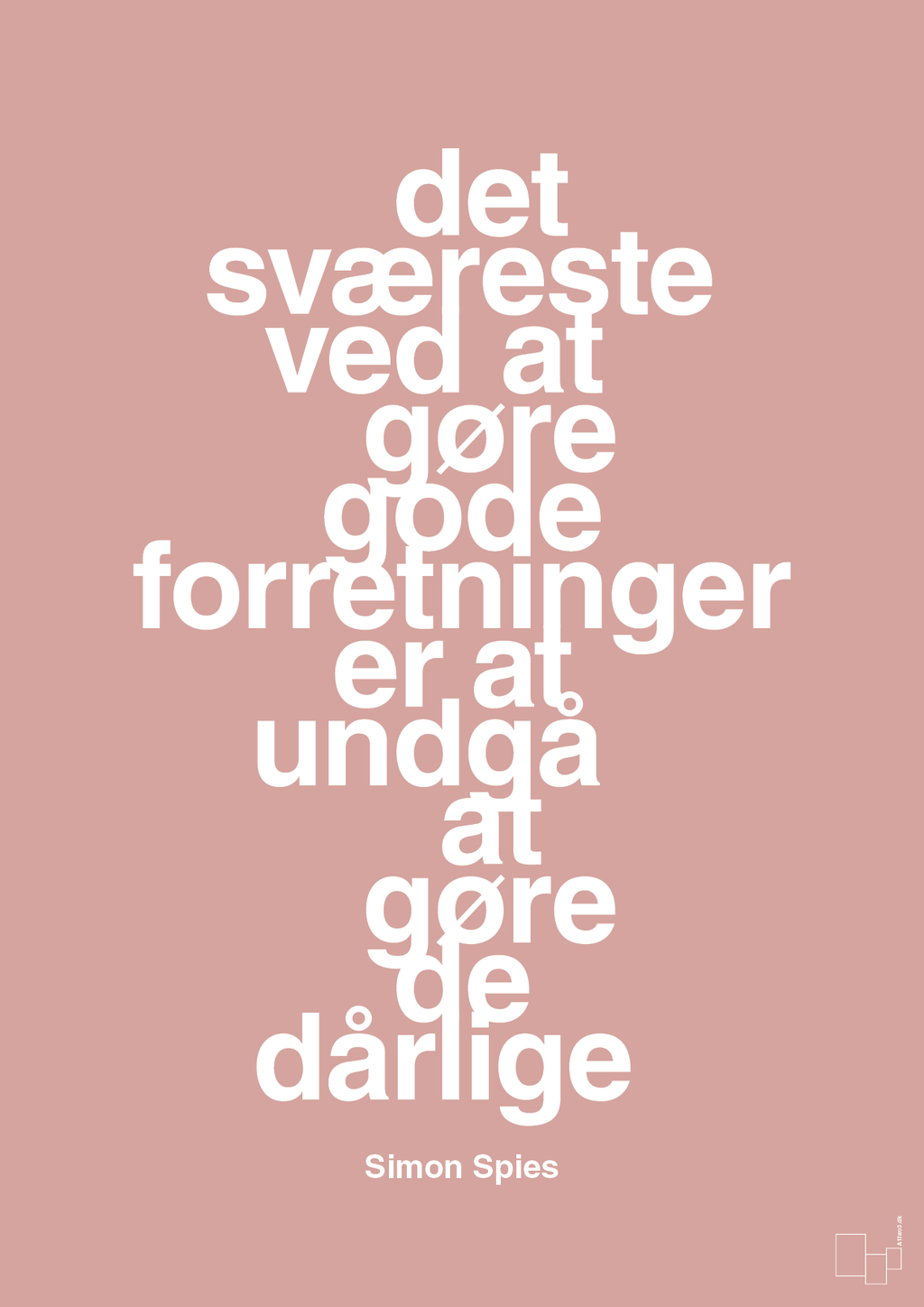 plakat: det sværeste ved at gøre gode forretninger er at undgå at gøre de dårlige - bubble shell-Erhverv-A1two3