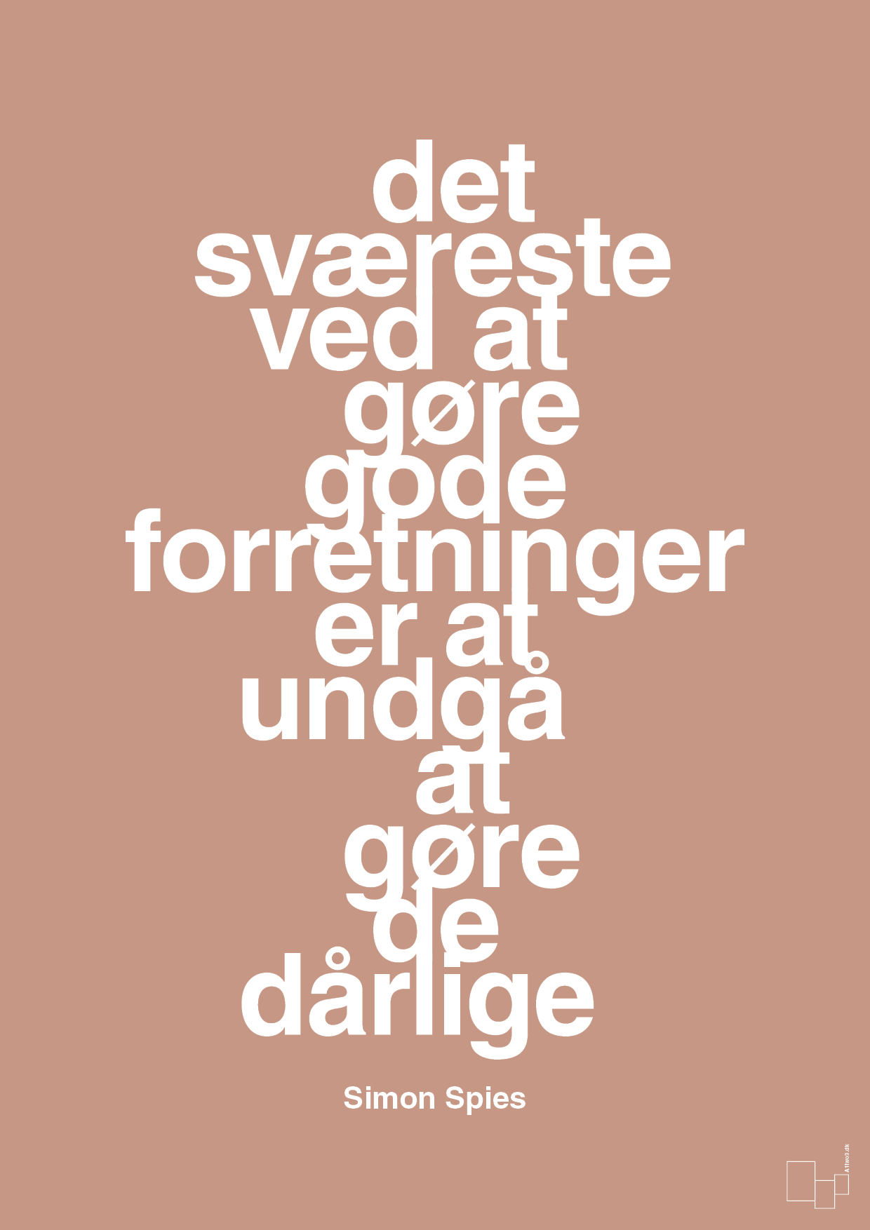 plakat: det sværeste ved at gøre gode forretninger er at undgå at gøre de dårlige - powder-Erhverv-A1two3