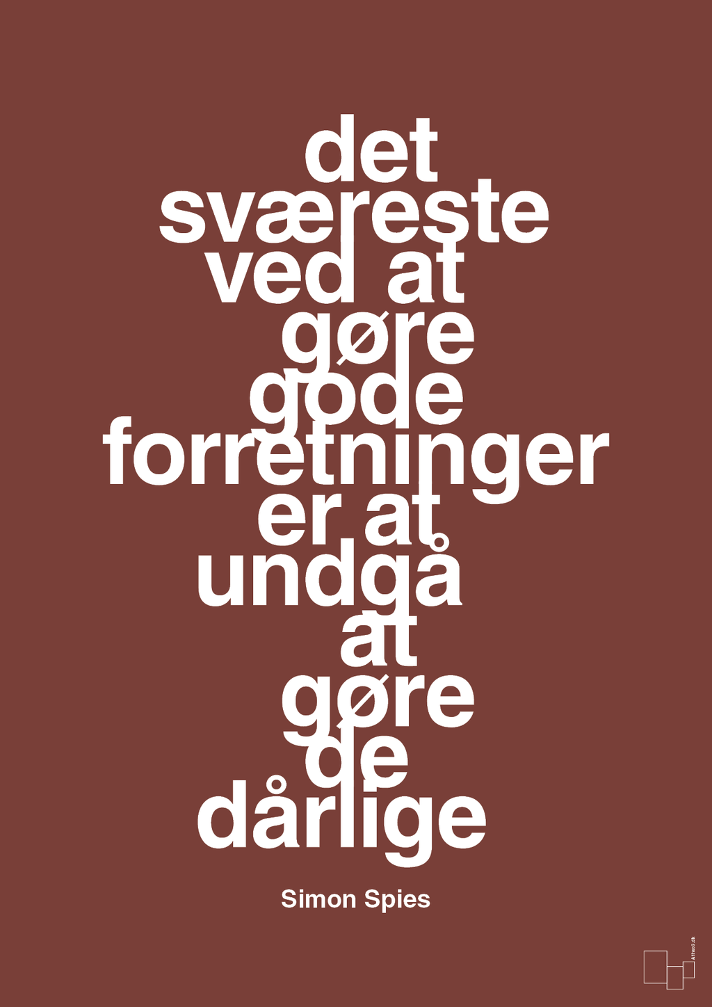 plakat: det sværeste ved at gøre gode forretninger er at undgå at gøre de dårlige - red pepper-Erhverv-A1two3