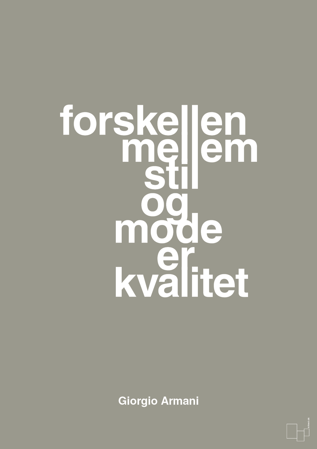 plakat: forskellen mellem stil og mode er kvalitet - battleship gray-Mode-A1two3