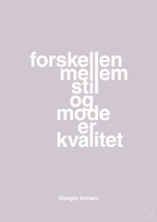 plakat: forskellen mellem stil og mode er kvalitet - dusty lilac-Mode-A1two3