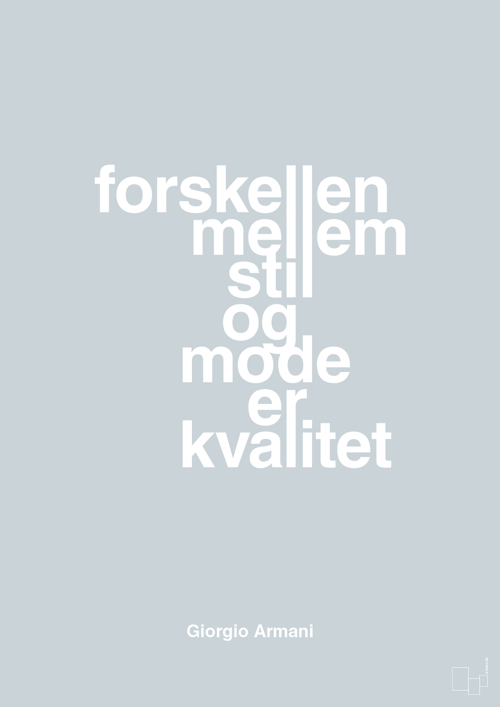 plakat: forskellen mellem stil og mode er kvalitet - light drizzle-Mode-A1two3