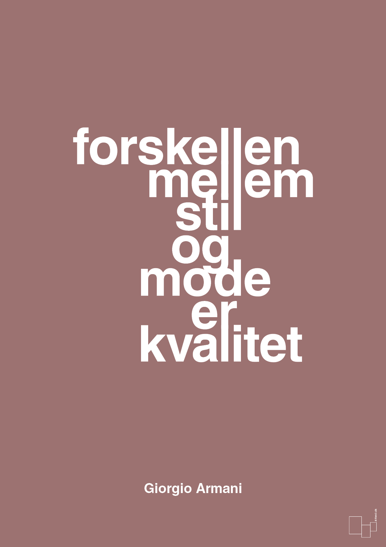 plakat: forskellen mellem stil og mode er kvalitet - plum-Mode-A1two3