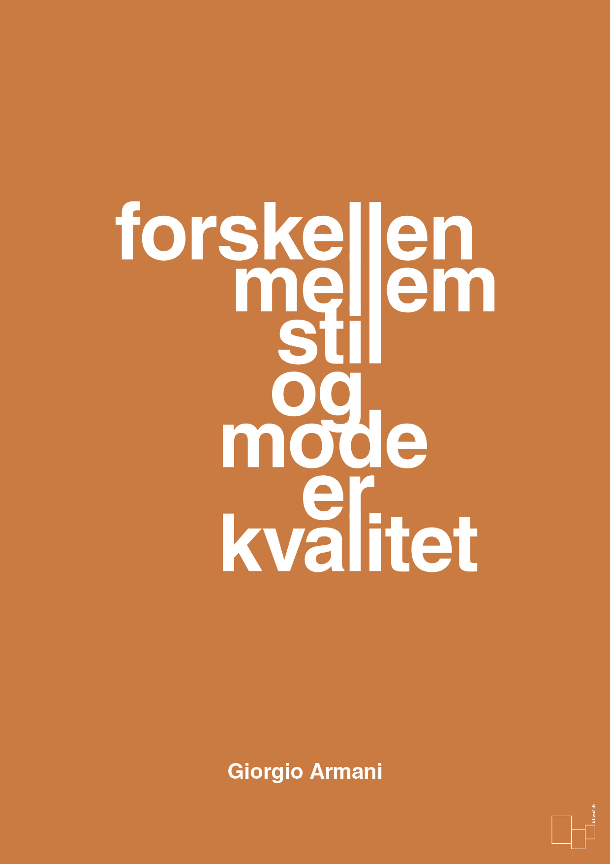 plakat: forskellen mellem stil og mode er kvalitet - rumba orange-Mode-A1two3