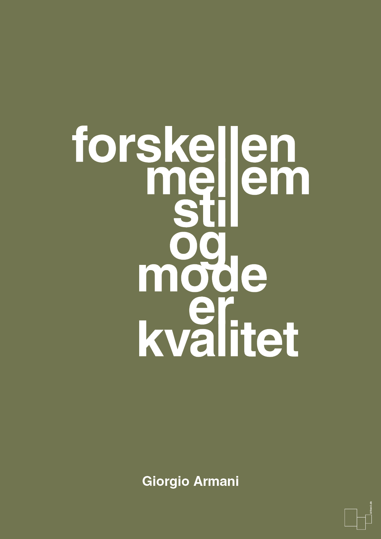 plakat: forskellen mellem stil og mode er kvalitet - secret meadow-Mode-A1two3