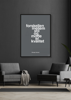 plakat: forskellen mellem stil og mode er kvalitet - honeycomb-Mode-A1two3