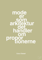 plakat: mode er som arkitektur det handler om proportionerne - back to nature-Mode-A1two3