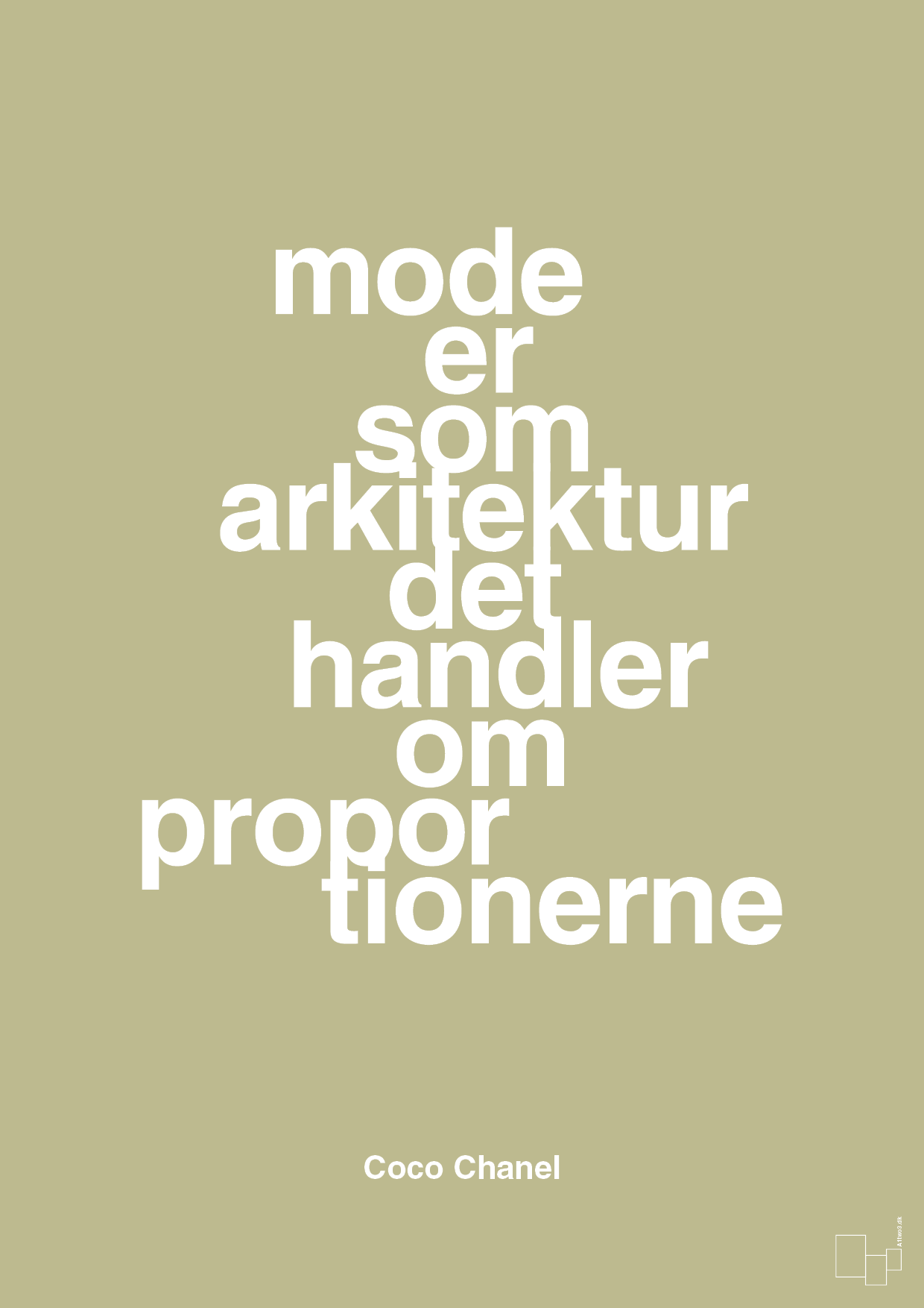 plakat: mode er som arkitektur det handler om proportionerne - back to nature-Mode-A1two3