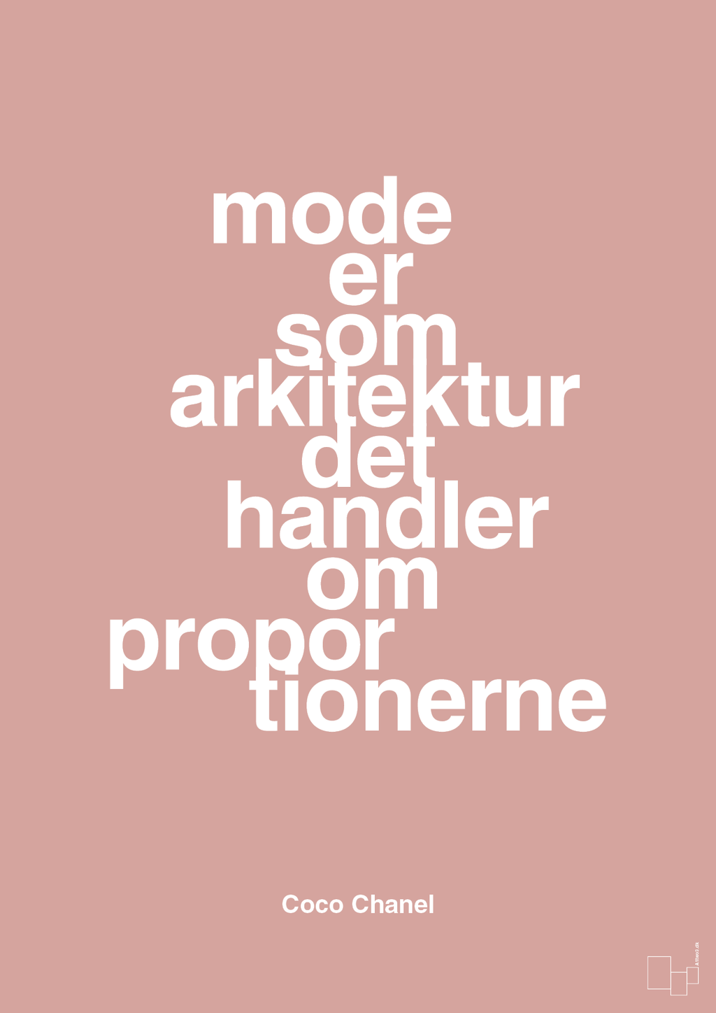 plakat: mode er som arkitektur det handler om proportionerne - bubble shell-Mode-A1two3