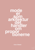 plakat: mode er som arkitektur det handler om proportionerne - bubble shell-Mode-A1two3