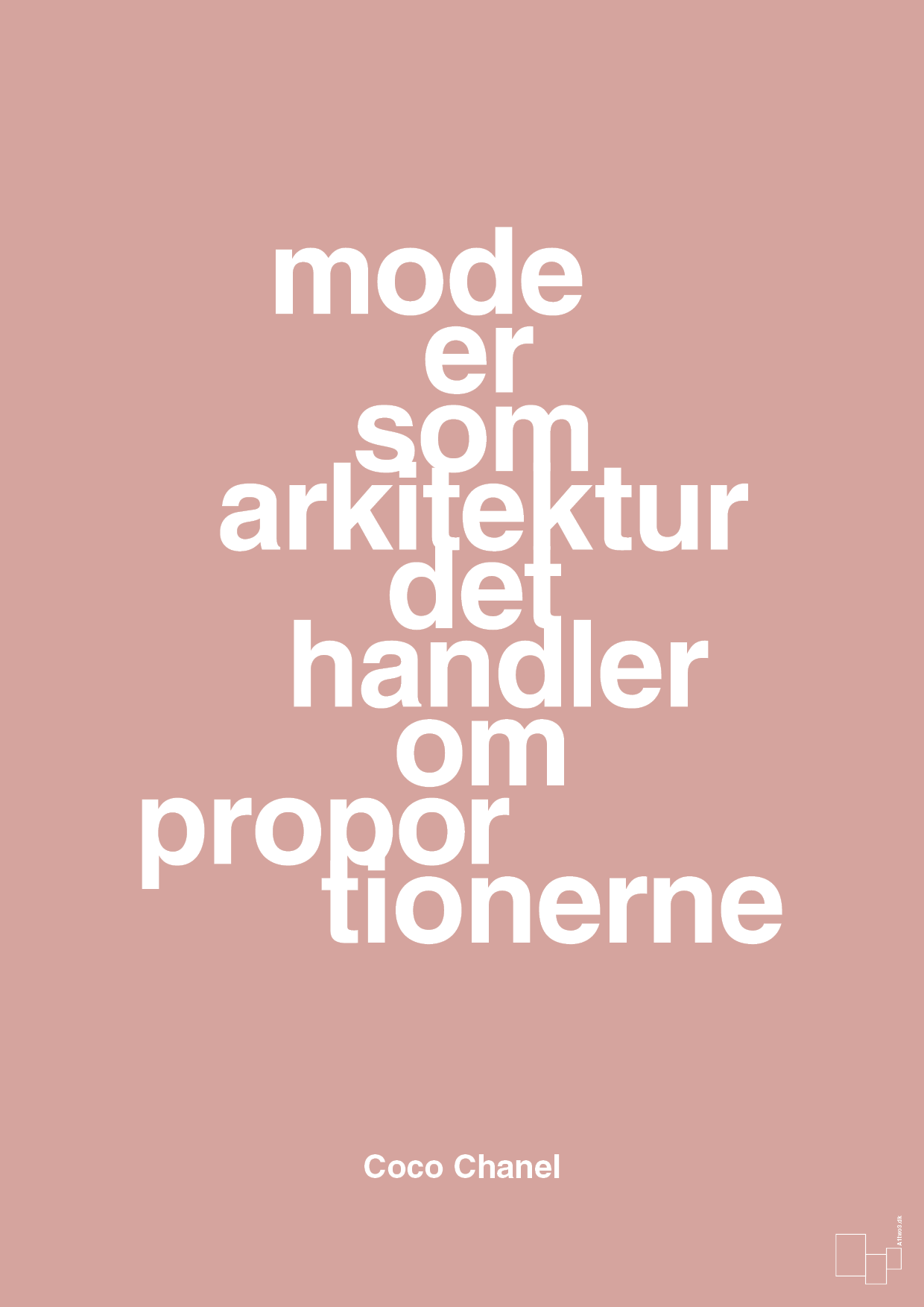 plakat: mode er som arkitektur det handler om proportionerne - bubble shell-Mode-A1two3