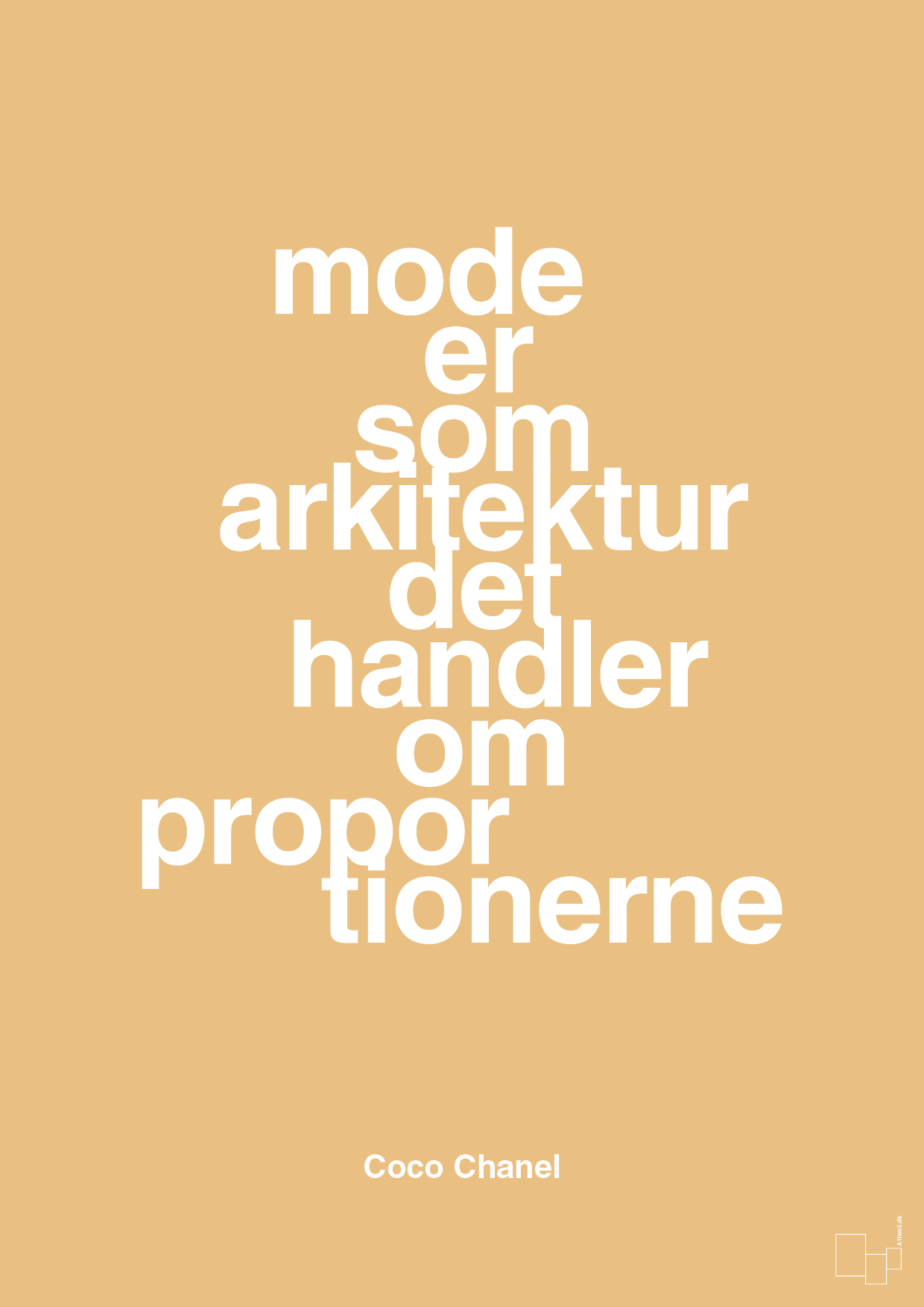 plakat: mode er som arkitektur det handler om proportionerne - charismatic-Mode-A1two3