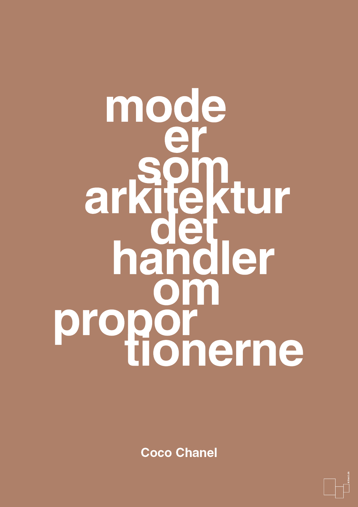 plakat: mode er som arkitektur det handler om proportionerne - cider spice-Mode-A1two3