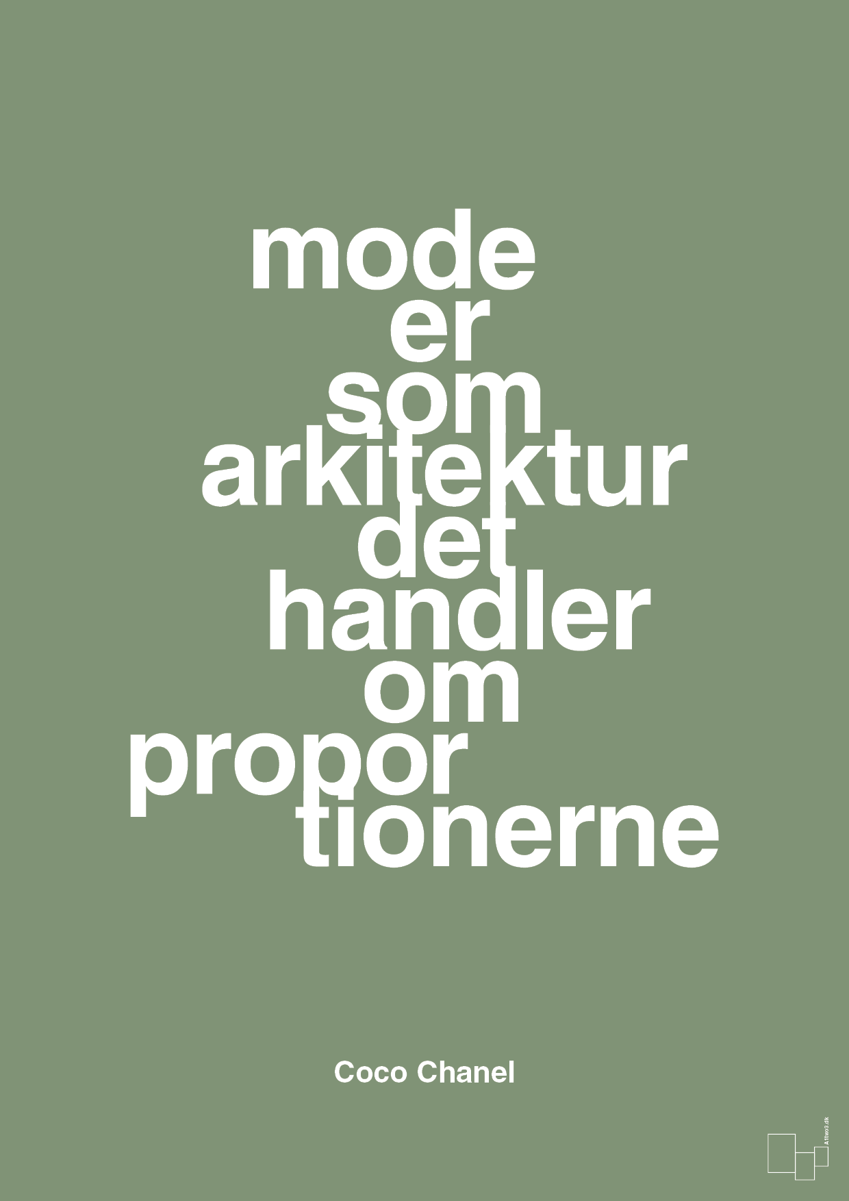 plakat: mode er som arkitektur det handler om proportionerne - jade-Mode-A1two3