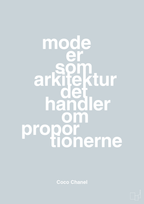 plakat: mode er som arkitektur det handler om proportionerne - light drizzle-Mode-A1two3