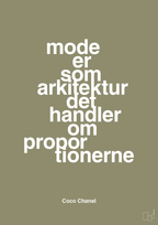 plakat: mode er som arkitektur det handler om proportionerne - misty forrest-Mode-A1two3