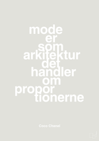 plakat: mode er som arkitektur det handler om proportionerne - painters white-Mode-A1two3