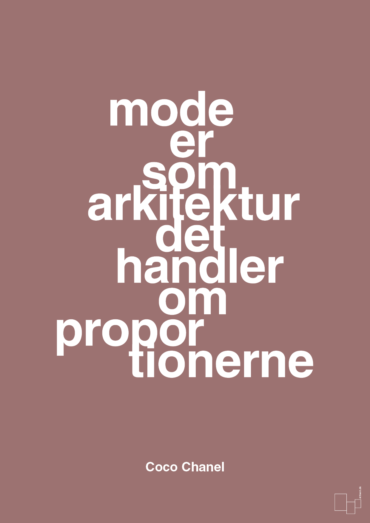 plakat: mode er som arkitektur det handler om proportionerne - plum-Mode-A1two3