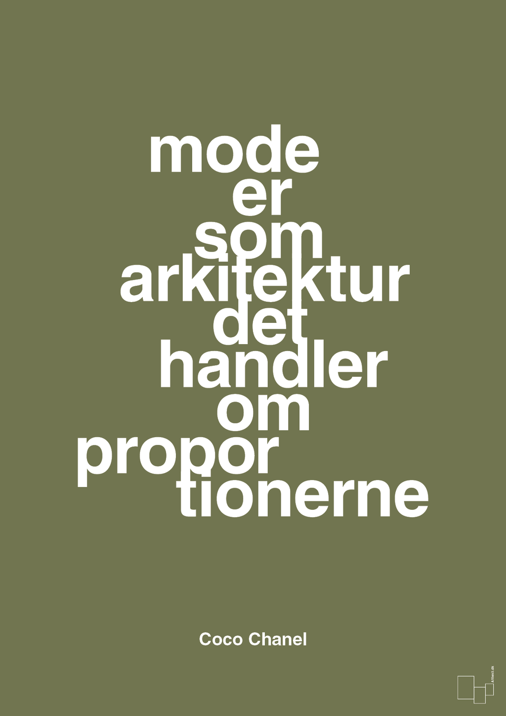 plakat: mode er som arkitektur det handler om proportionerne - secret meadow-Mode-A1two3