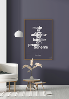 plakat: mode er som arkitektur det handler om proportionerne - honeycomb-Mode-A1two3