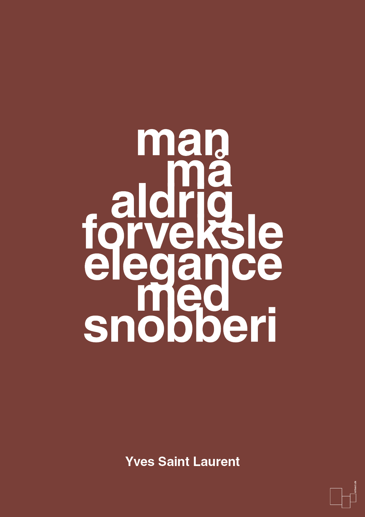plakat: man må aldrig forveksle elegance med snobberi - red pepper-Mode-A1two3