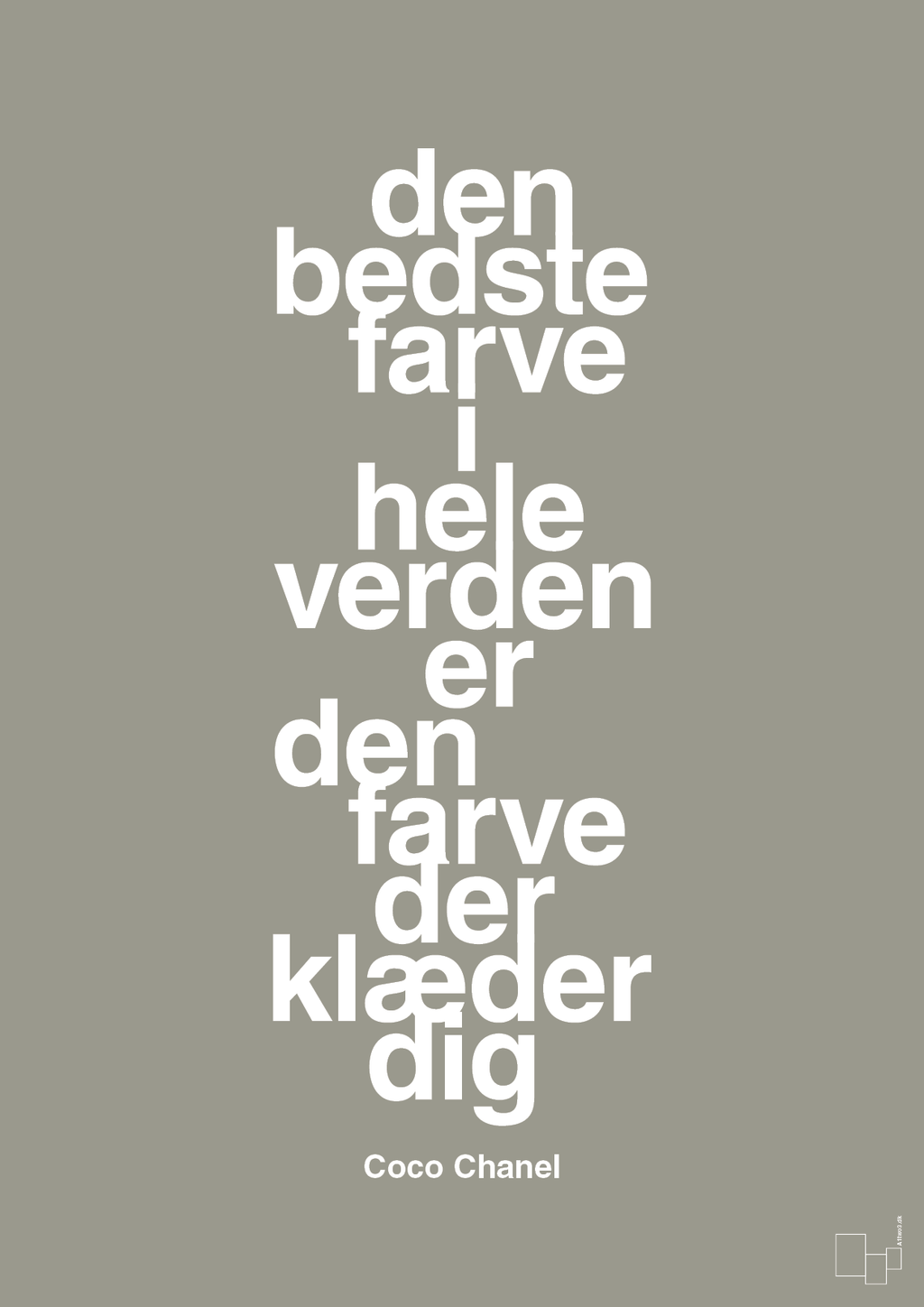 plakat: den bedste farve i hele verden er den farve der klæder dig - battleship gray-Mode-A1two3