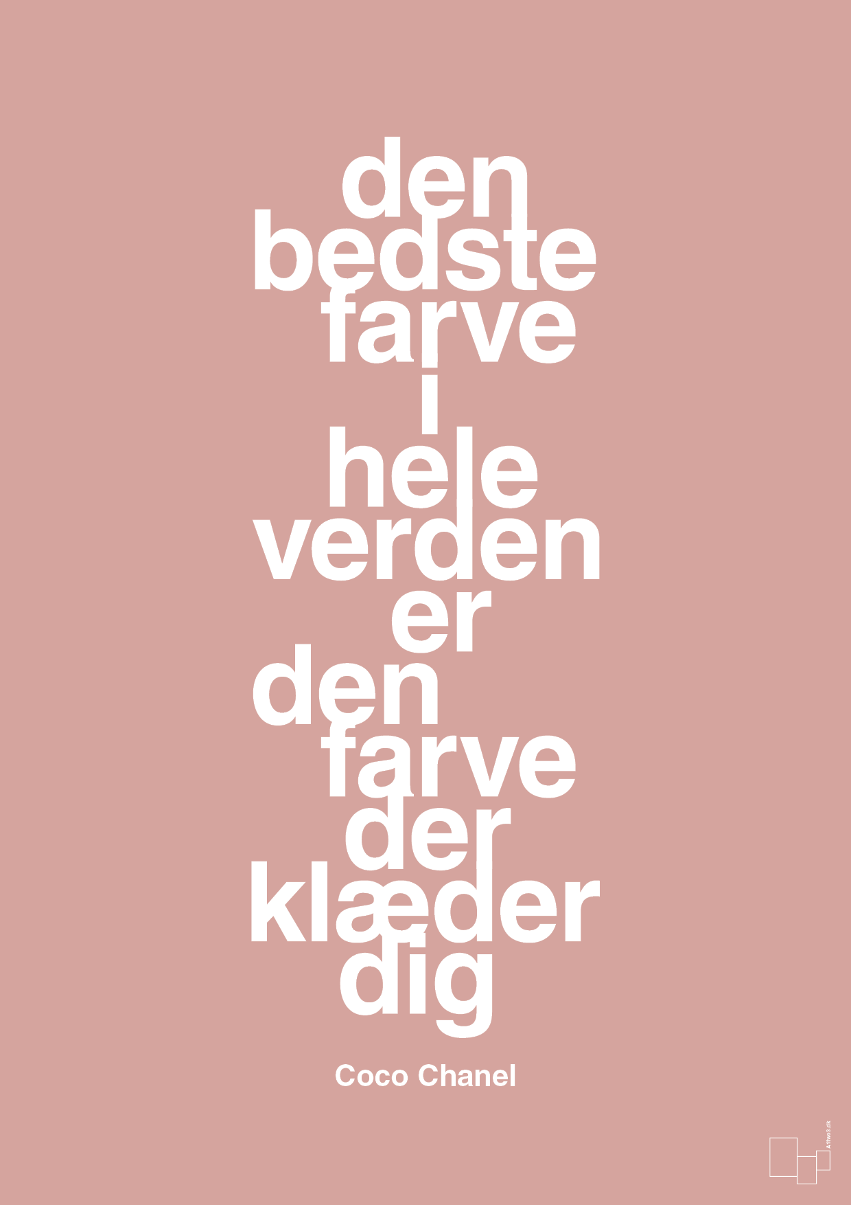 plakat: den bedste farve i hele verden er den farve der klæder dig - bubble shell-Mode-A1two3