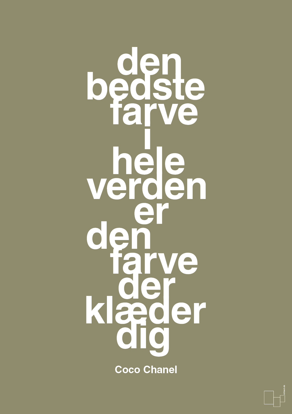 plakat: den bedste farve i hele verden er den farve der klæder dig - misty forrest-Mode-A1two3