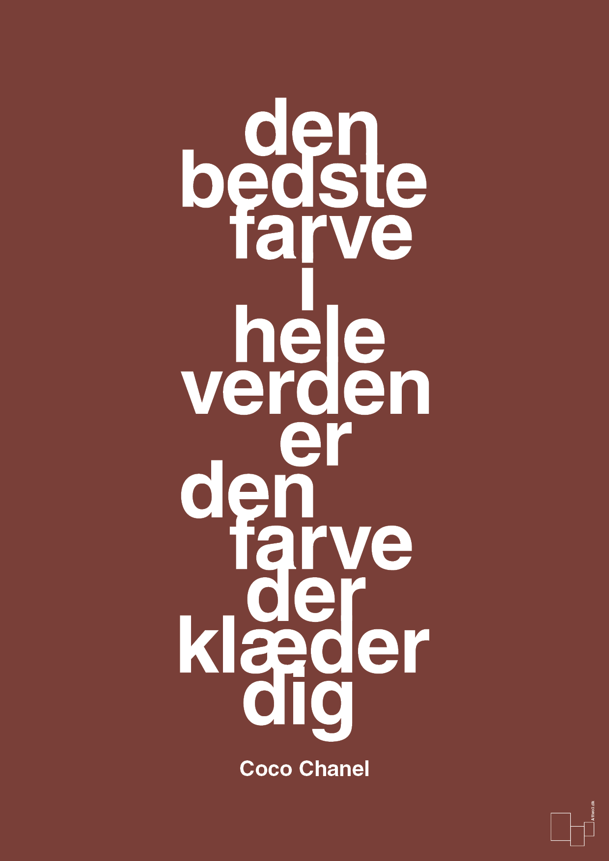 plakat: den bedste farve i hele verden er den farve der klæder dig - red pepper-Mode-A1two3