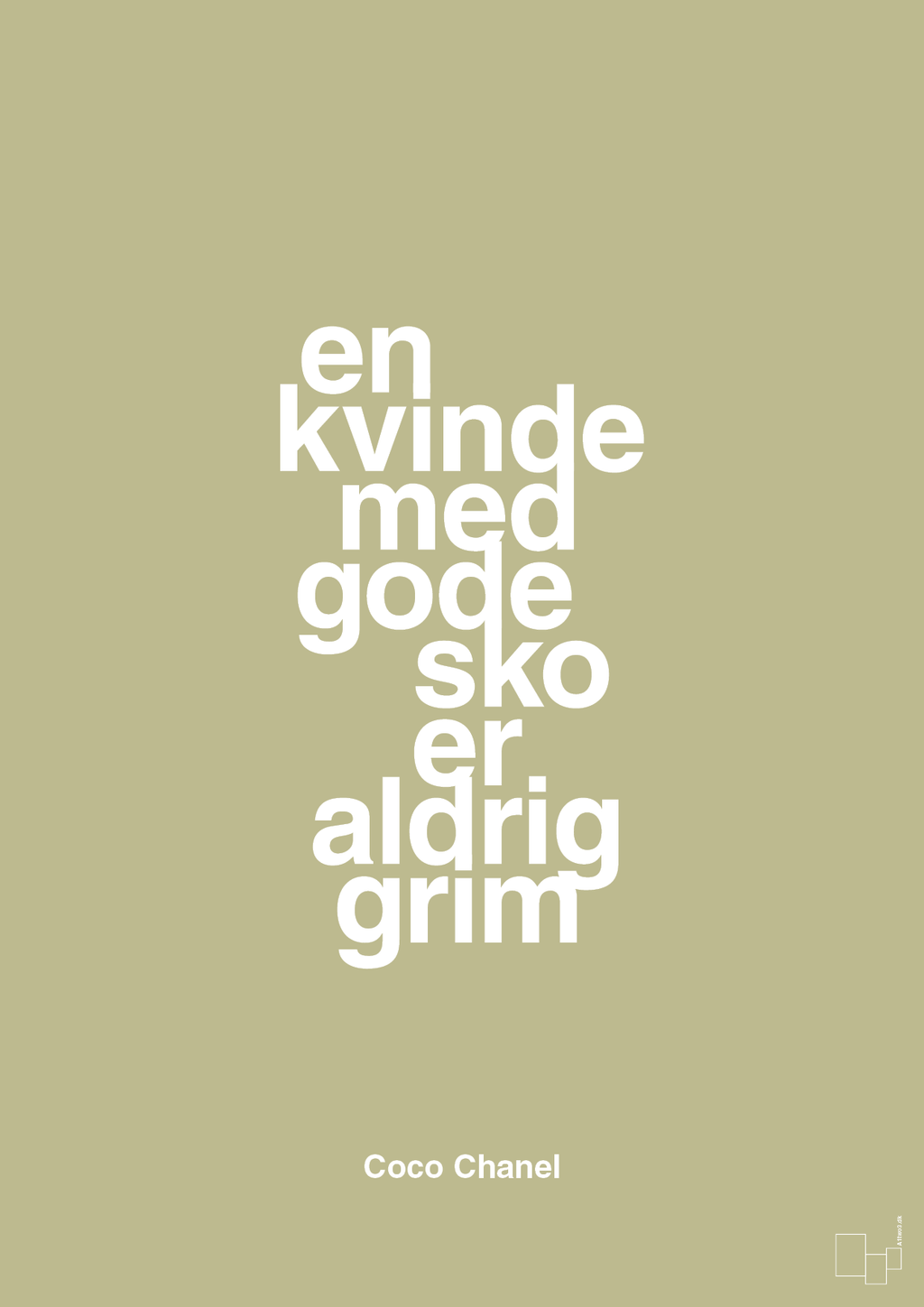 plakat: en kvinde med gode sko er aldrig grim - back to nature-Mode-A1two3