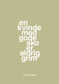 plakat: en kvinde med gode sko er aldrig grim - back to nature-Mode-A1two3