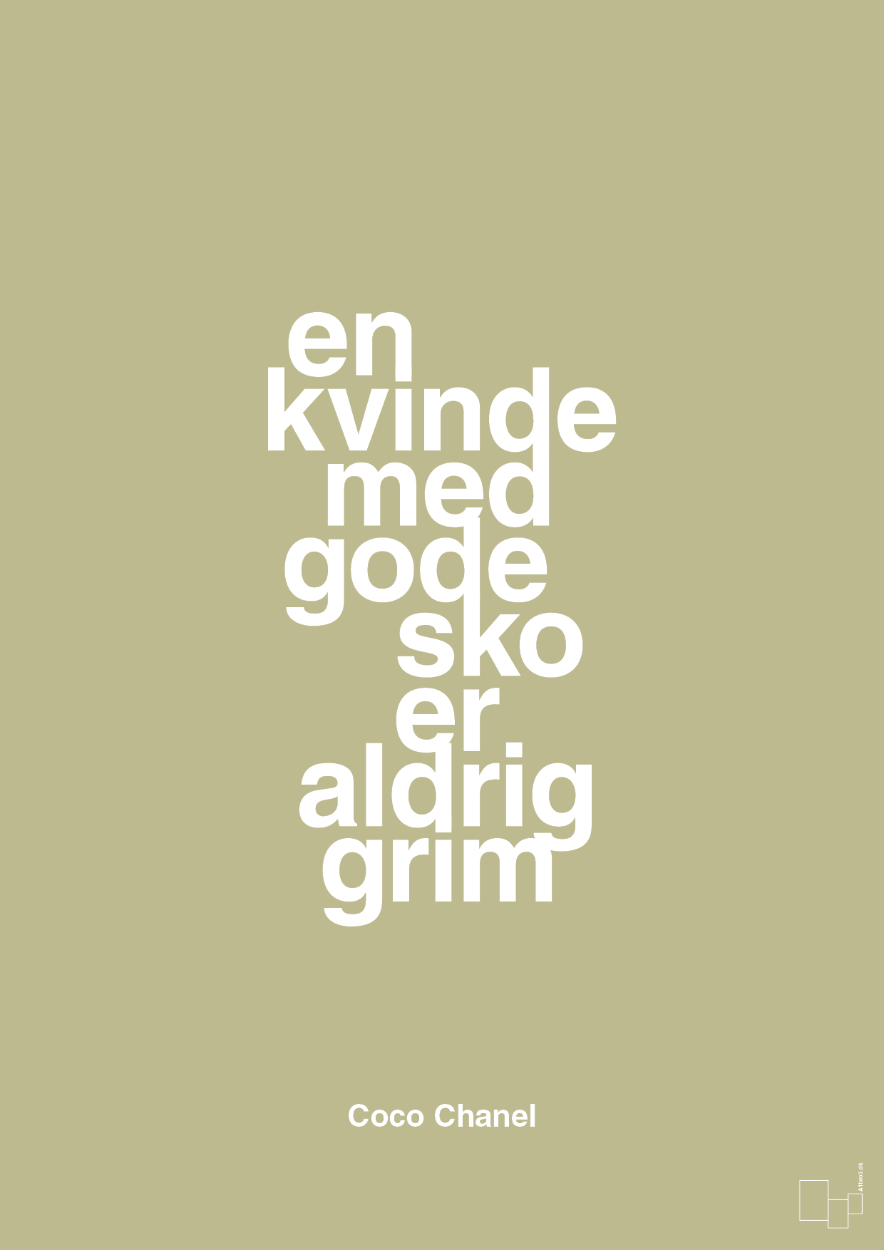 plakat: en kvinde med gode sko er aldrig grim - back to nature-Mode-A1two3
