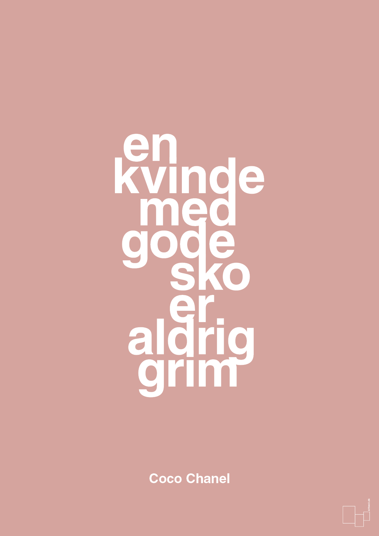 plakat: en kvinde med gode sko er aldrig grim - bubble shell-Mode-A1two3
