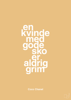 plakat: en kvinde med gode sko er aldrig grim - charismatic-Mode-A1two3