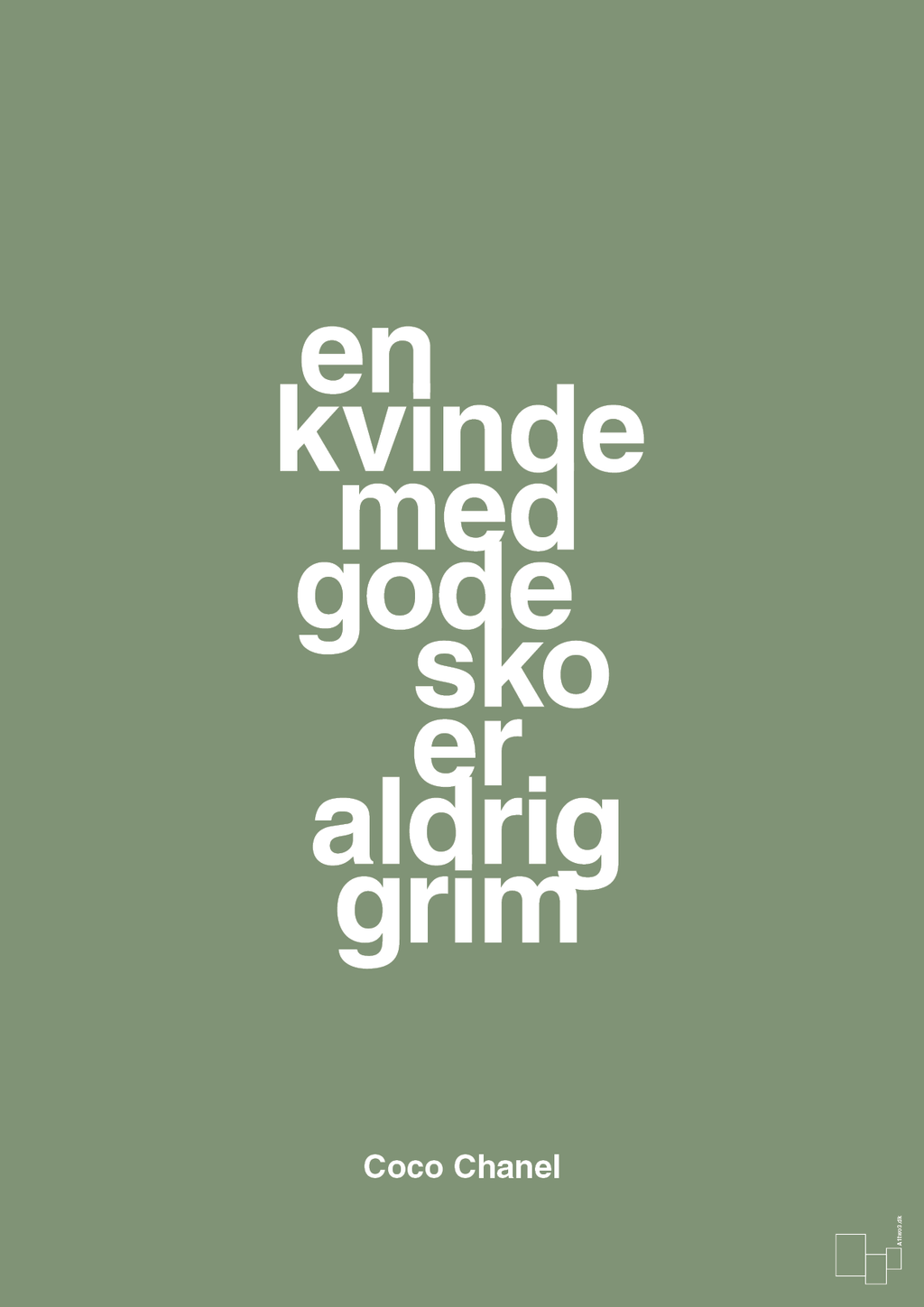 plakat: en kvinde med gode sko er aldrig grim - jade-Mode-A1two3