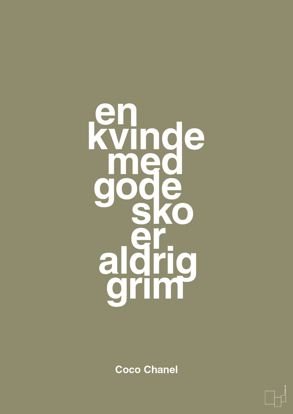 plakat: en kvinde med gode sko er aldrig grim - misty forrest-Mode-A1two3