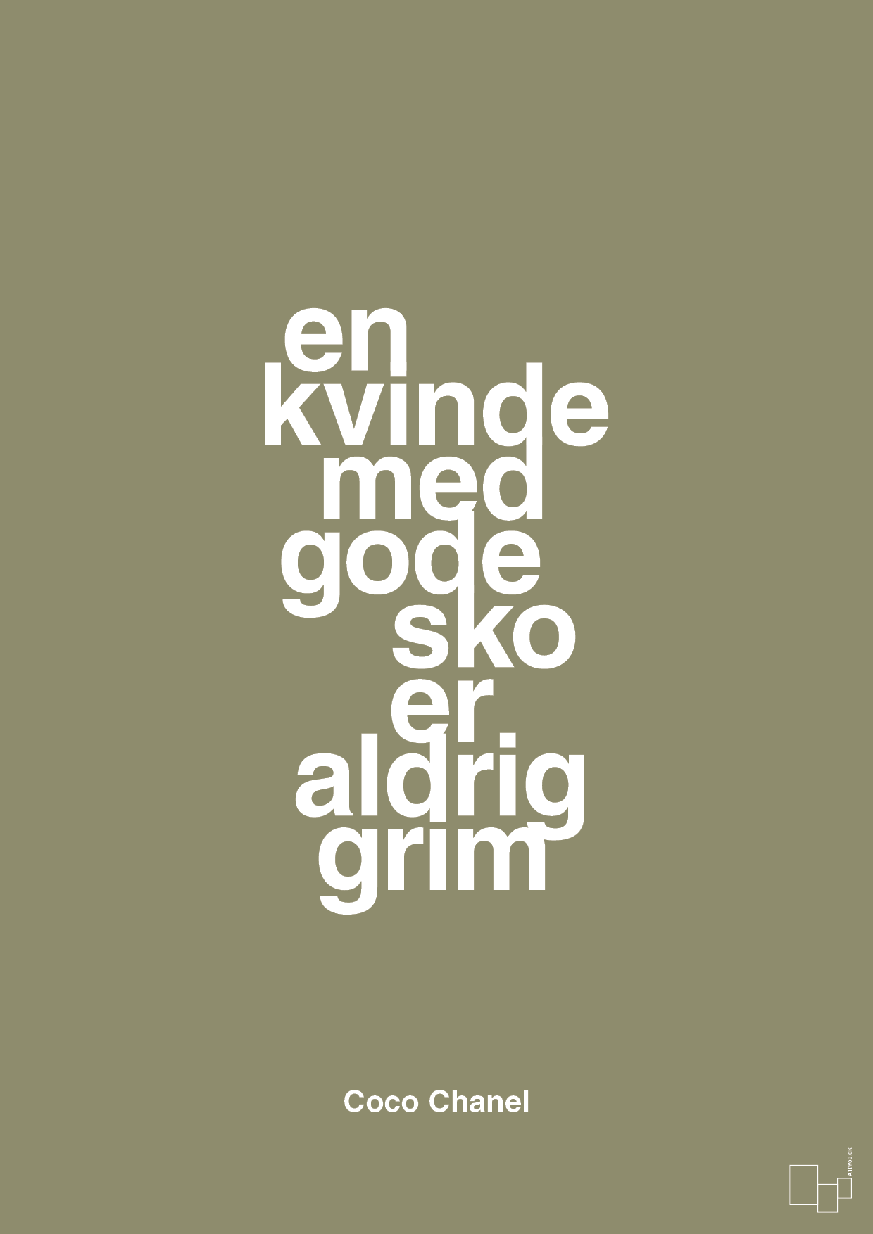 plakat: en kvinde med gode sko er aldrig grim - misty forrest-Mode-A1two3